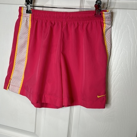 Nike Shorts Women's Small Pink & Yellow Unlined Athletic‎ - Picture 3 of 5